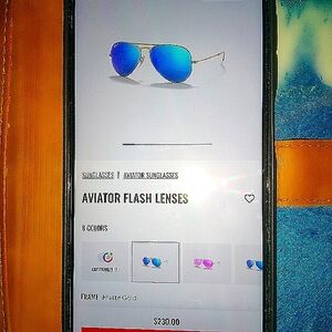 RayBan Aviator Flash Sunglasses